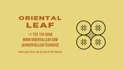 Back Business Card Design Generator for a Tea House With a Special Promo 5281b