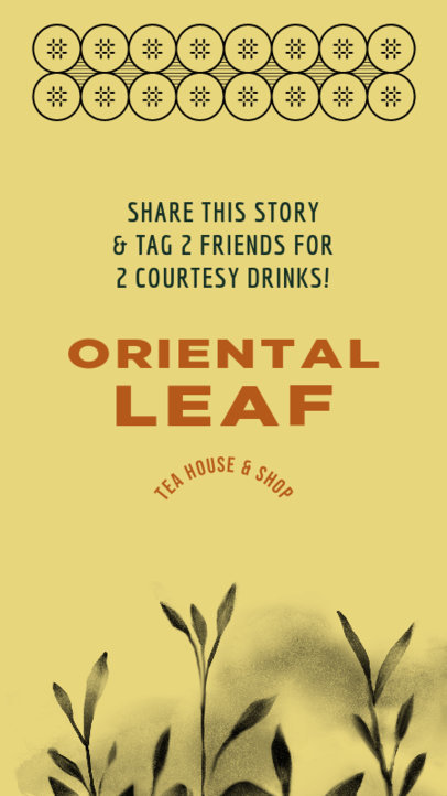 Instagram Story Creator for a Tea House Featuring a Promo
