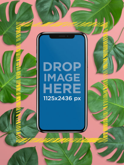 Black iPhone 11 Pro Template with a Frame and Background