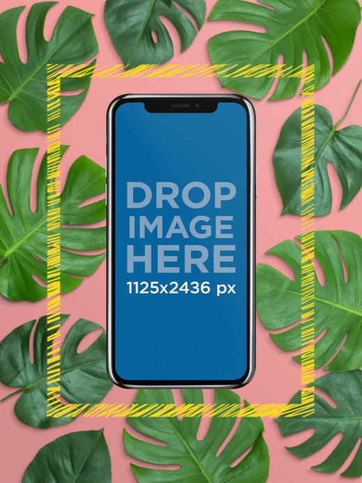 Placeit - Black iPhone 11 Pro Template with a Frame and Background