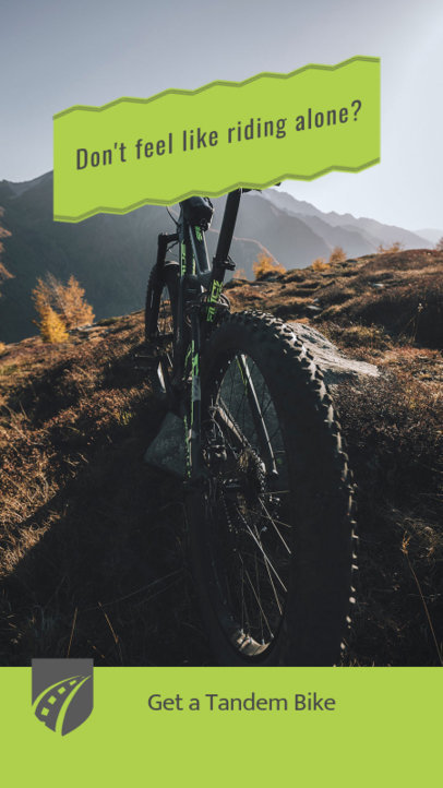 Instagram Story Template Featuring a Mountain Bike Picture 5141f