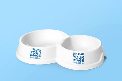 Mockup of a Dog Bowl Against a Customizable Background