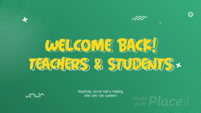 Slideshow Video Template for a Back To School Welcoming Featuring Animated Graphics