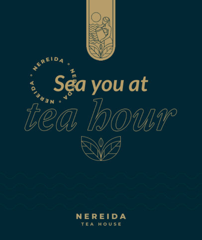 Tea House-Themed Tote Bag Design Maker Featuring a Quote