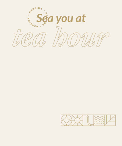 Tea House-Themed T-Shirt Design Maker Featuring a Quote