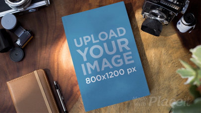 Book Stop Motion Lying on a Vintage Photographer Desk Near Things Moving a13687