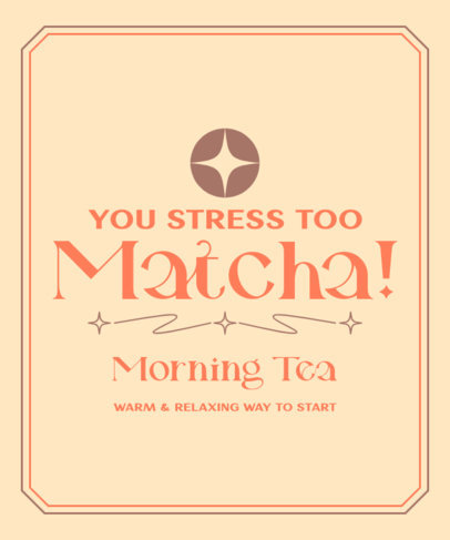 Tea Shop-Themed T-Shirt Design Generator Featuring a Quote