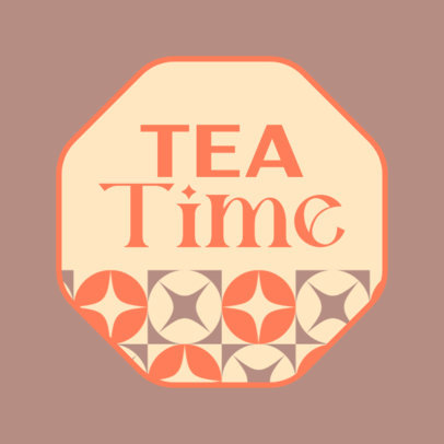 Tea Shop-Themed Sticker Design Generator Featuring a Quote