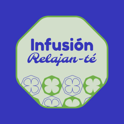 Sticker Design Creator for a Tea Shop With a Quote