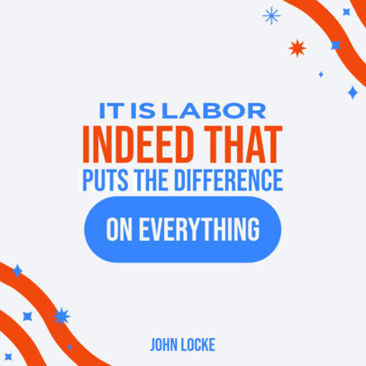 Labor Day-Themed Instagram Post Generator Featuring a Quote