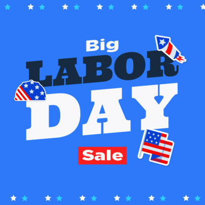 Instagram Post Maker Featuring a Special Sale for Labor Day