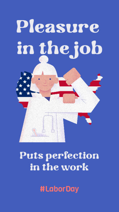 Labor Day Instagram Story Maker Featuring a Doctor Graphic and a Quote 3610h-4742