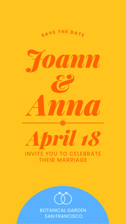 Instagram Story Maker Featuring a Wedding Invitation and Two Rings Graphics 4473i-4803