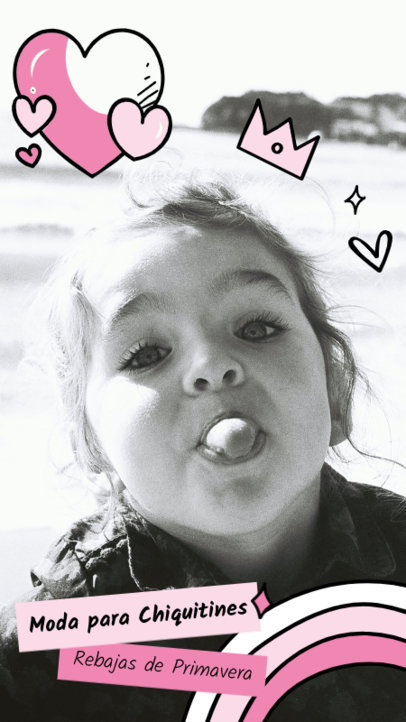 Instagram Story Maker for Kids Apparel With Lovely Scribbles 5436b el1