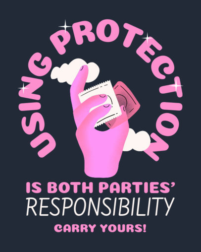 Illustrated Instagram Post Generator for Promoting the Use of Protection
