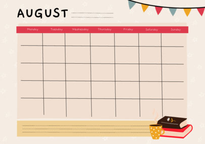 Monthly Calendar Generator for a Teacher's Work Schedule 5442 el1