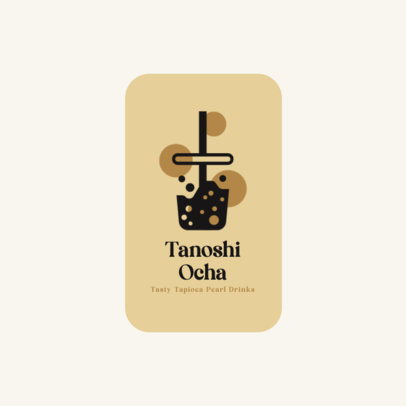 Logo Generator for a Bubble Tea Store