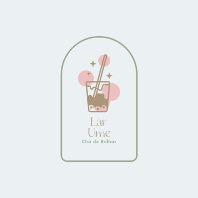 Logo Generator Featuring a Bubble Tea Graphic