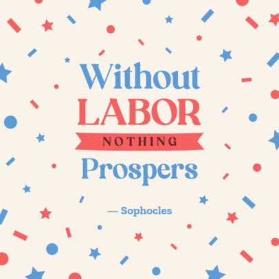 Quote Instagram Post Maker Featuring a Labor Day Theme