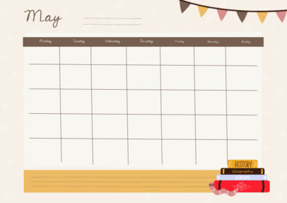 Calendar Maker for a Teacher Featuring Illustrated Book Graphics 5442a-el1