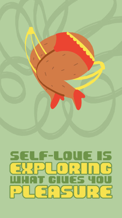 Instagram Story Design Template Featuring a Self-Love and Sexuality Theme 4824e