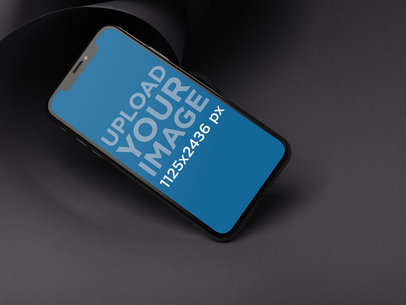 iPhone 11 Pro Mockup Inside a Rolled Up Pasteboard