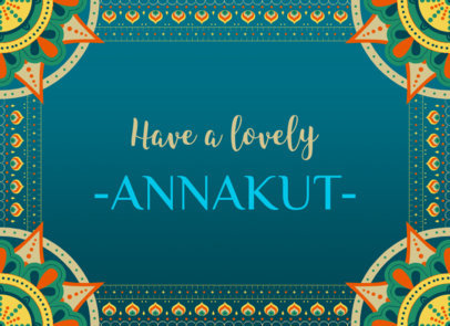 Greeting Card Design Maker With a Sweet Message for Annakut