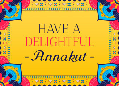 Holiday Greeting Card Design Creator Featuring a Message for Annakut
