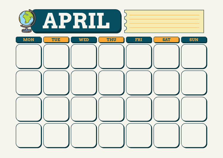 Placeit Monthly Calendar Generator for an Elementary School Teacher