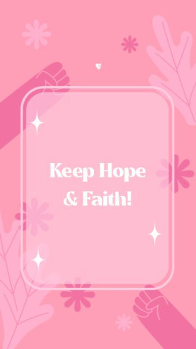 Breast Cancer Awareness Instagram Story Video Maker Featuring a Faith Quote