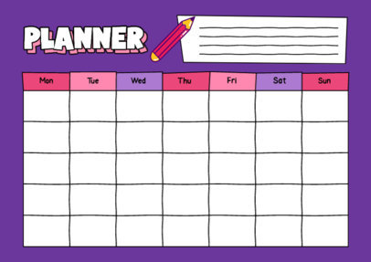 Calendar Generator for a Teacher's Monthly Schedule 5446d-el1