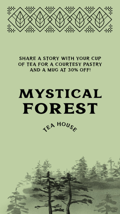 Instagram Story Template Featuring a Promo for a Tea Shop Brand