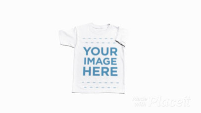 Round Neck Tee Video Rolling Over a White Surface