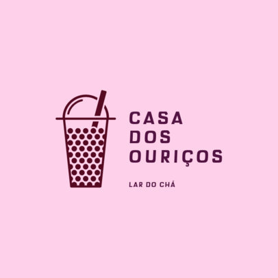 Bubble Tea Bar Logo Generator Featuring a Cup Graphic