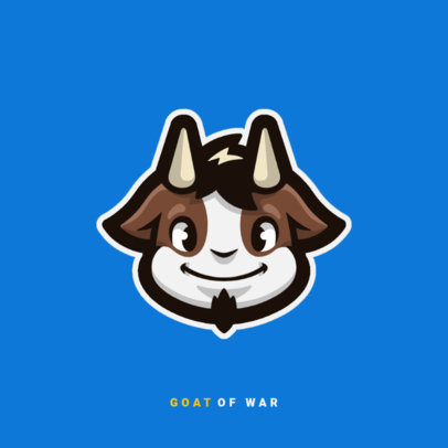 Logo Generator for a Gaming Team Featuring a Smiling Goat