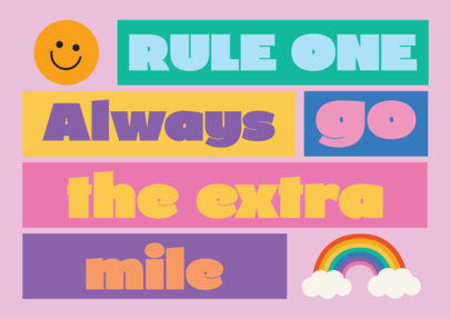 Colorful Horizontal Flyer Generator Featuring Classroom Rules
