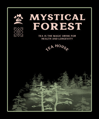 Tote Bag Design Template Featuring a Tea-Themed Quote