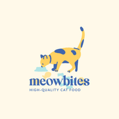 Logo Template for a Pet Food Store Featuring Illustrated Animals