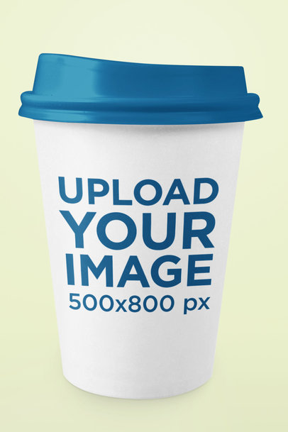 Mockup of a Paper Cup Featuring a Customizable Background m28658 r-el2