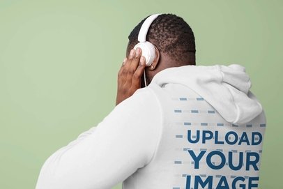 Back View Mockup of a Man Listening to Music m25327 r-el2