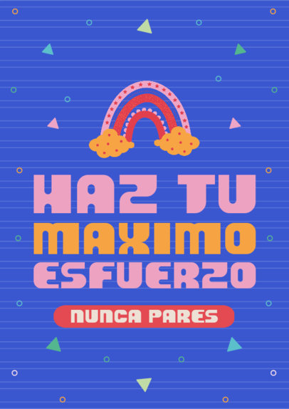 Colorful Flyer Template with an Inspirational Quote for Elementary School Students