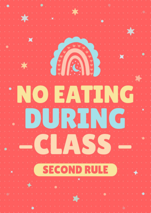 Placeit - Flyer Design Creator with a No Eating Rule for a Preschool ...