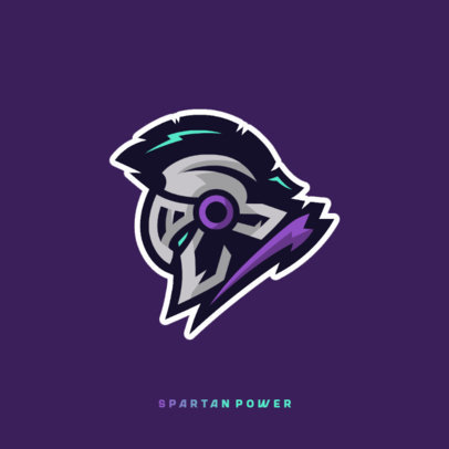 Logo Generator for a Gaming Squad Featuring a Spartan Helmet