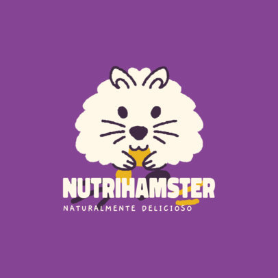 Pet Food Brand Logo Generator Featuring an Illustrated Hamster
