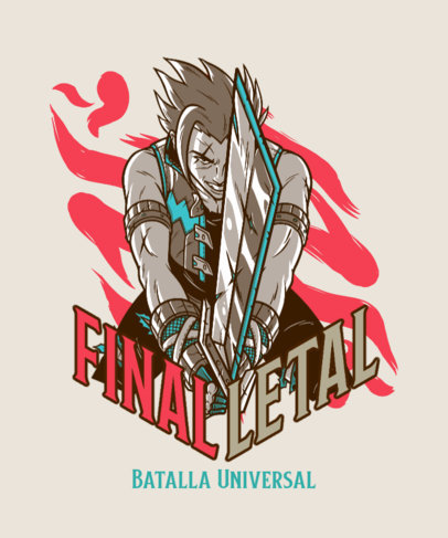 T-Shirt Design Maker Featuring Final Fantasy-Inspired Character Illustrations