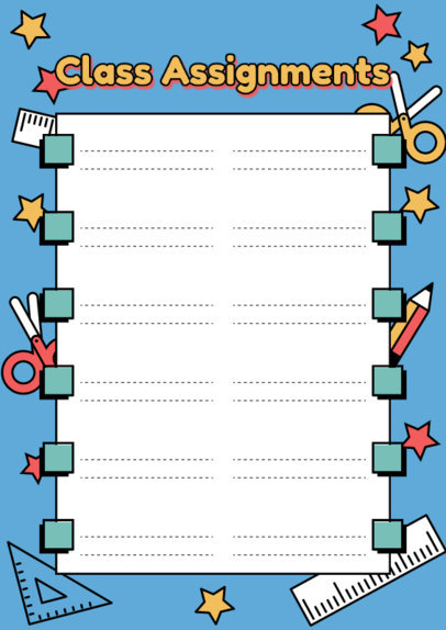 Flyer Generator Featuring Class Assignments for School Teachers 4839a