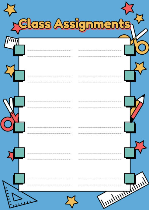 Placeit - Flyer Generator Featuring Class Assignments for School Teachers