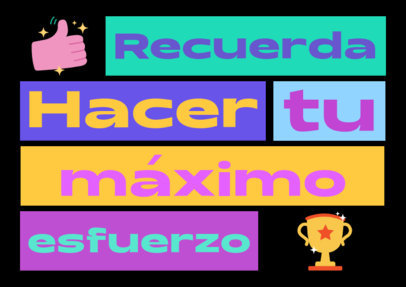 Flyer Design Template Featuring a Motivational Quote for a School Classroom