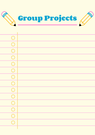 Flyer Generator for School Group Projects Featuring Two Pencil Graphics 4840e