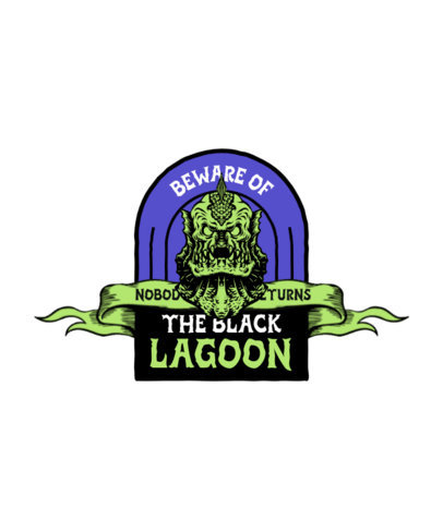Halloween T-Shirt Design Template With a Black Lagoon Monster Inspired Illustration 